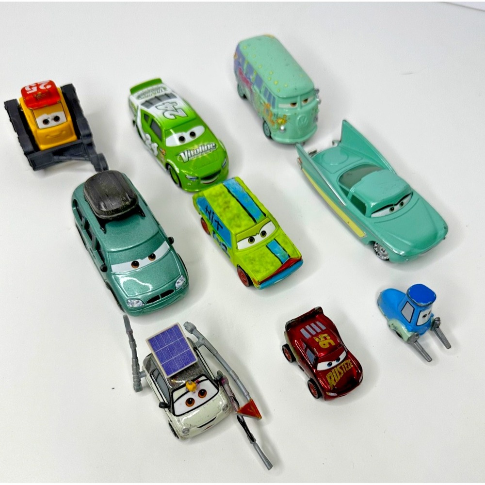 disney Cars Sarah Coggs Hit Run blackout Fillmore Brick Yardley Ken Enginoki Flo